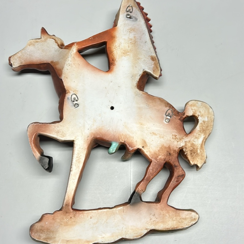 Vintage 1960’s American Indian On Horse Wall Decor - Picture 2 of 9